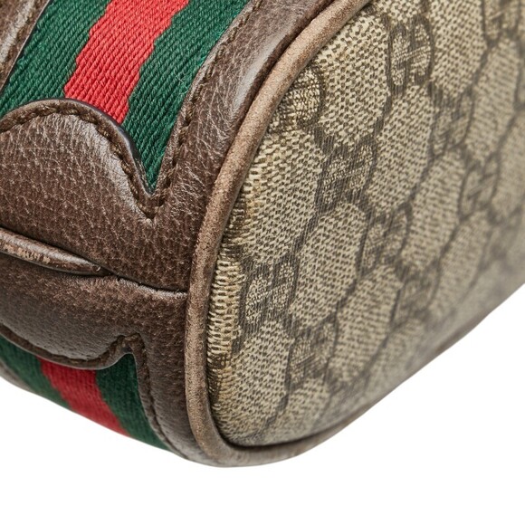 Gucci GG Supreme Ophidia Bucket Bag Shoulder Bag Beige Brown Leather - Picture 4 of 9
